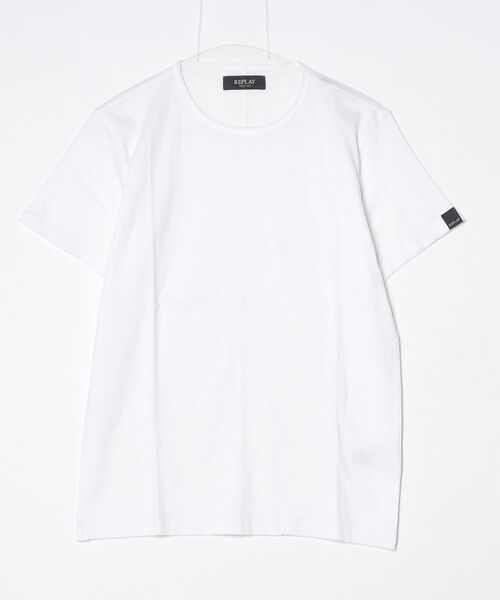 REPLAY(リプレイ)の「コットンジャージークルーネックTシャツ(Tシャツ/カットソー・メンズ・ブラック/ホワイト・SMALL/MEDIUM/LARGE/X-LARGE)」の1枚目の写真