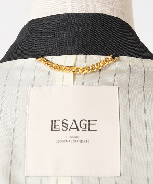 journal standard L'essage（ジャーナルスタンダードレサージュ）の「ヴィスポリギャバノーカラージャケット（ノーカラージャケット・レディース・ブラック・38/36）」の8枚目の写真
