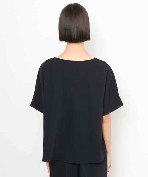 MICHEL KLEIN（ミッシェル・クラン）の「[セットアップ対応]Vネックフレアブラウス（シャツ/ブラウス・レディース・ブラック・38）」の6枚目の写真