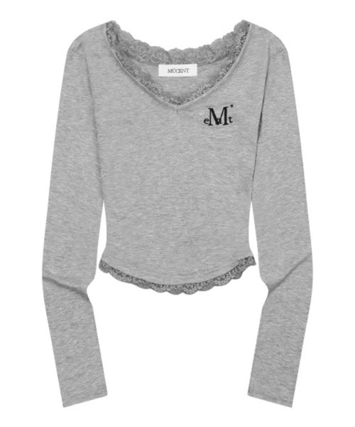 MUCENT(ムセント)の「MUCENT/SUNNIORレーストップス(Tシャツ/カットソー・レディース・ホワイト/グレー/ネイビー/ブラック・FREE)」の14枚目の写真