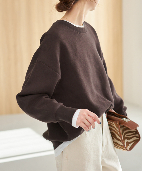 Spick & Span(スピックアンドスパン)の「《一部店舗+WEB限定 / 追加》2枚SET ルーズニット&カット(ニット/セーター・レディース・ブラウン/ライトグレー/ブラック/グリーン・FREE)」の3枚目の写真