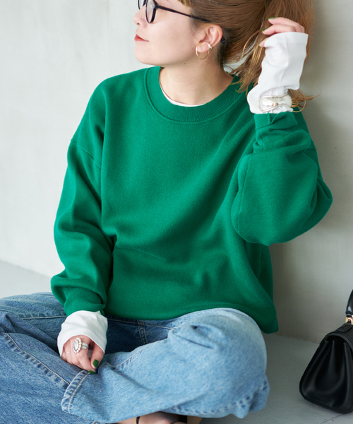 Spick & Span(スピックアンドスパン)の「《一部店舗+WEB限定 / 追加》2枚SET ルーズニット&カット(ニット/セーター・レディース・ブラウン/ライトグレー/ブラック/グリーン・FREE)」の4枚目の写真