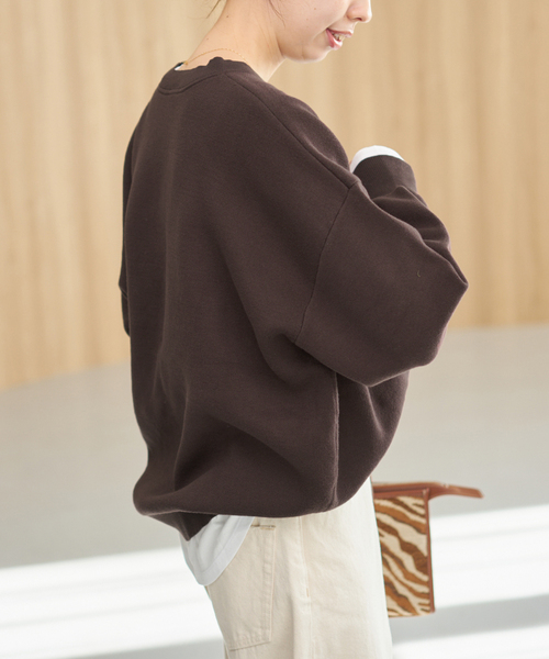 Spick & Span(スピックアンドスパン)の「《一部店舗+WEB限定 / 追加》2枚SET ルーズニット&カット(ニット/セーター・レディース・ブラウン/ライトグレー/ブラック/グリーン・FREE)」の8枚目の写真