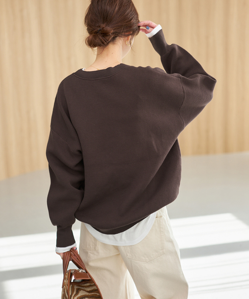Spick & Span(スピックアンドスパン)の「《一部店舗+WEB限定 / 追加》2枚SET ルーズニット&カット(ニット/セーター・レディース・ブラウン/ライトグレー/ブラック/グリーン・FREE)」の9枚目の写真