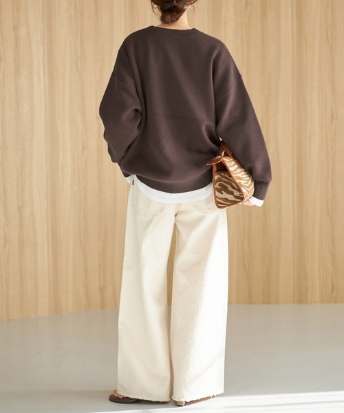 Spick & Span(スピックアンドスパン)の「《一部店舗+WEB限定 / 追加》2枚SET ルーズニット&カット(ニット/セーター・レディース・ブラウン/ライトグレー/ブラック/グリーン・FREE)」の11枚目の写真