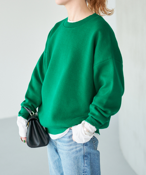 Spick & Span(スピックアンドスパン)の「《一部店舗+WEB限定 / 追加》2枚SET ルーズニット&カット(ニット/セーター・レディース・ブラウン/ライトグレー/ブラック/グリーン・FREE)」の14枚目の写真