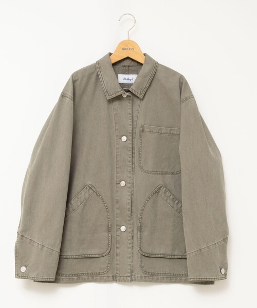 NOLLEY’S(ノーリーズ)の「【WEB限定】ウォッシャブルケミカルウォッシュカバーオール(ブルゾン・レディース・カーキ・FREE)」の16枚目の写真