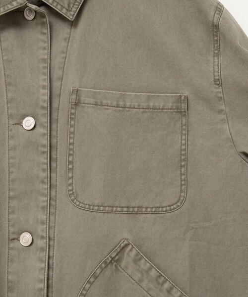 NOLLEY’S(ノーリーズ)の「【WEB限定】ウォッシャブルケミカルウォッシュカバーオール(ブルゾン・レディース・カーキ・FREE)」の21枚目の写真