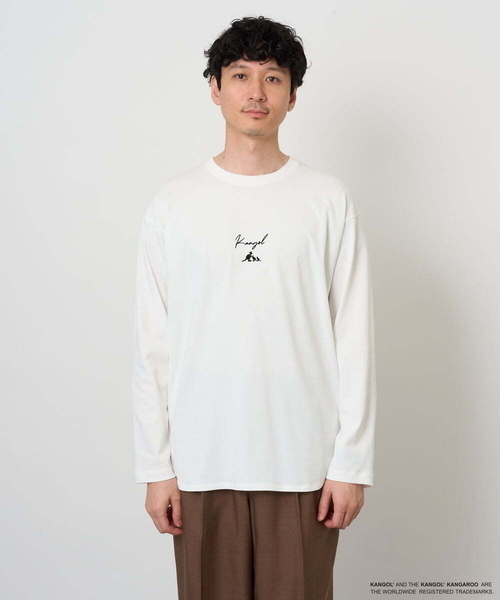 a.v.v(アーヴェヴェ)の「KANGOLスクエアプリントロングシルエットカットソー(Tシャツ/カットソー・メンズ・ホワイト/グリーン・48/46)」の7枚目の写真