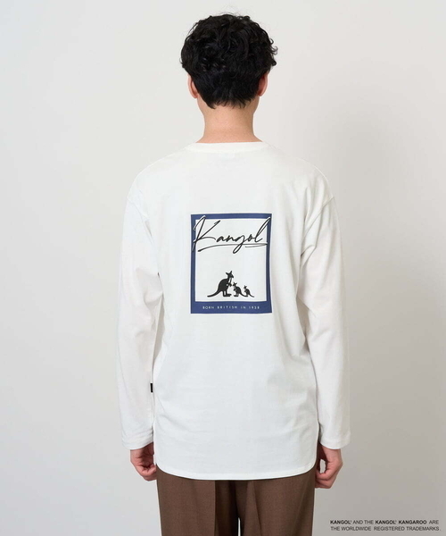 a.v.v(アーヴェヴェ)の「KANGOLスクエアプリントロングシルエットカットソー(Tシャツ/カットソー・メンズ・ホワイト/グリーン・48/46)」の9枚目の写真