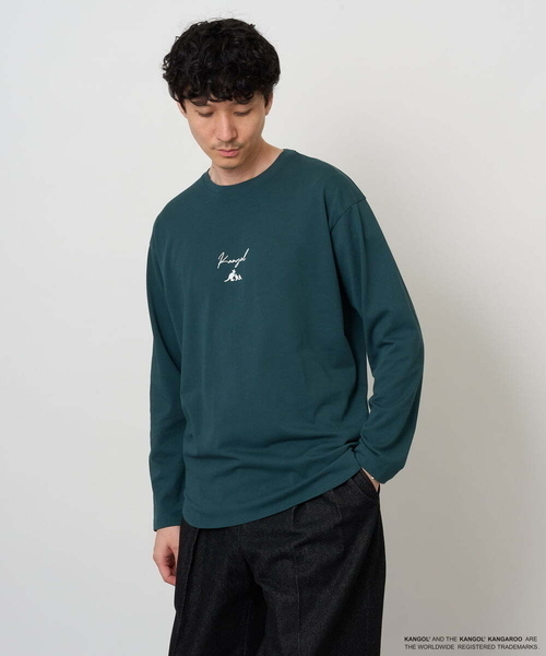 a.v.v(アーヴェヴェ)の「KANGOLスクエアプリントロングシルエットカットソー(Tシャツ/カットソー・メンズ・ホワイト/グリーン・48/46)」の10枚目の写真