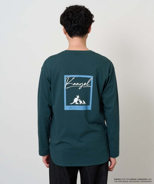 a.v.v(アーヴェヴェ)の「KANGOLスクエアプリントロングシルエットカットソー(Tシャツ/カットソー・メンズ・ホワイト/グリーン・48/46)」の12枚目の写真