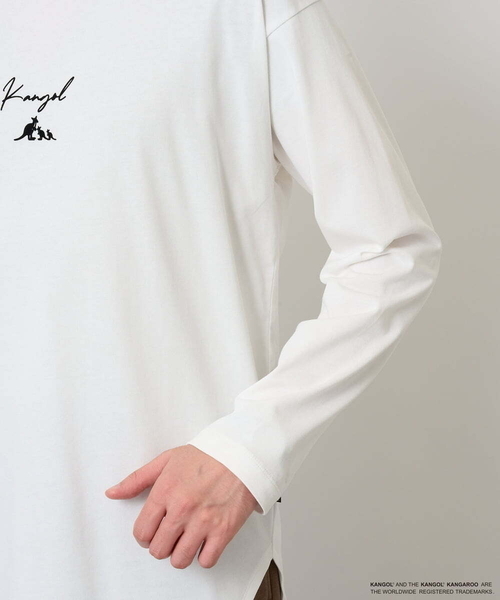 a.v.v(アーヴェヴェ)の「KANGOLスクエアプリントロングシルエットカットソー(Tシャツ/カットソー・メンズ・ホワイト/グリーン・48/46)」の14枚目の写真
