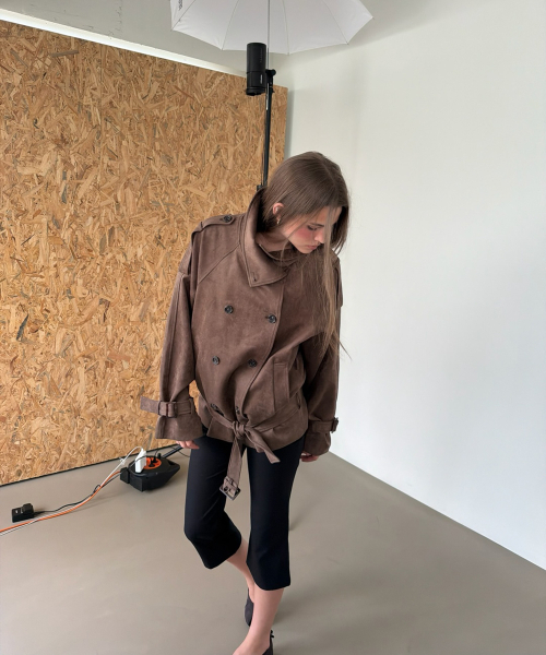 ASURA(アスラ)の「AUTHENTIC TRENCH SUEDE JACKET (BROWN)(その他アウター・レディース・その他・OS)」の5枚目の写真