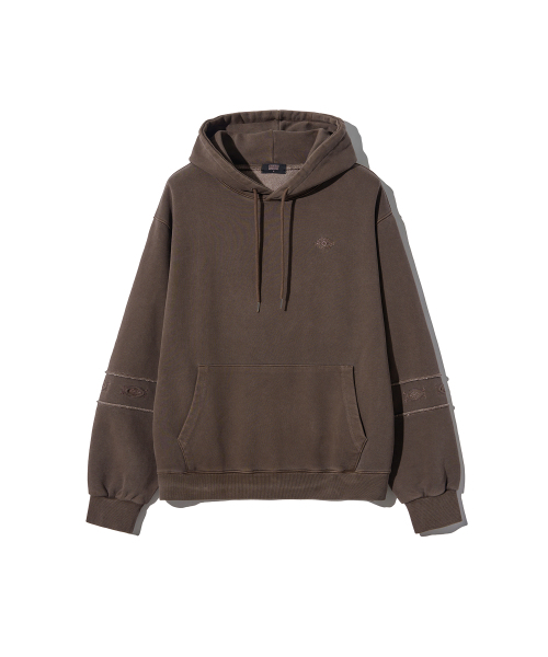 GAKKAI UNIONS(ガッカイユニオンズ)の「エスニックスリーブ PIGMENT フードTシャツ ブラウン(パーカー・レディース・その他・SMALL/MEDIUM/LARGE/X-LARGE)」の2枚目の写真