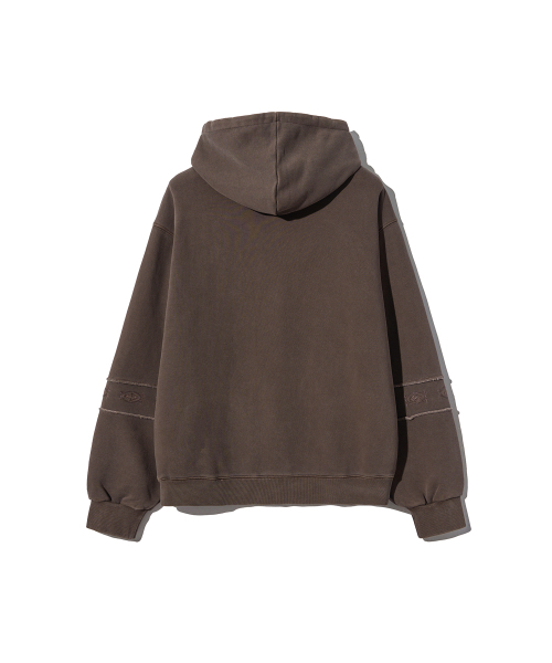 GAKKAI UNIONS(ガッカイユニオンズ)の「エスニックスリーブ PIGMENT フードTシャツ ブラウン(パーカー・レディース・その他・SMALL/MEDIUM/LARGE/X-LARGE)」の3枚目の写真
