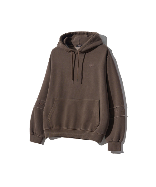 GAKKAI UNIONS(ガッカイユニオンズ)の「エスニックスリーブ PIGMENT フードTシャツ ブラウン(パーカー・レディース・その他・SMALL/MEDIUM/LARGE/X-LARGE)」の4枚目の写真