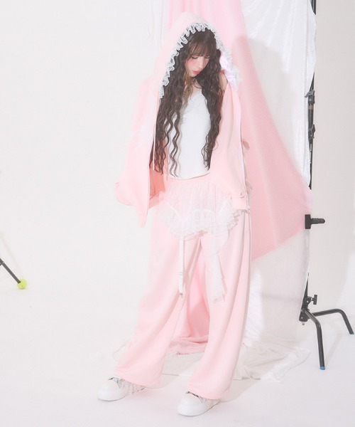 FickleBebe(フィクルベベ)の「アシメレースガーターパンツ(その他パンツ・レディース・ピンク/ブラック/グレー・FREE)」の10枚目の写真