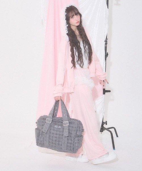 FickleBebe(フィクルベベ)の「アシメレースガーターパンツ(その他パンツ・レディース・ピンク/ブラック/グレー・FREE)」の12枚目の写真