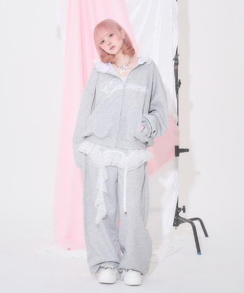 FickleBebe(フィクルベベ)の「アシメレースガーターパンツ(その他パンツ・レディース・ピンク/ブラック/グレー・FREE)」の13枚目の写真