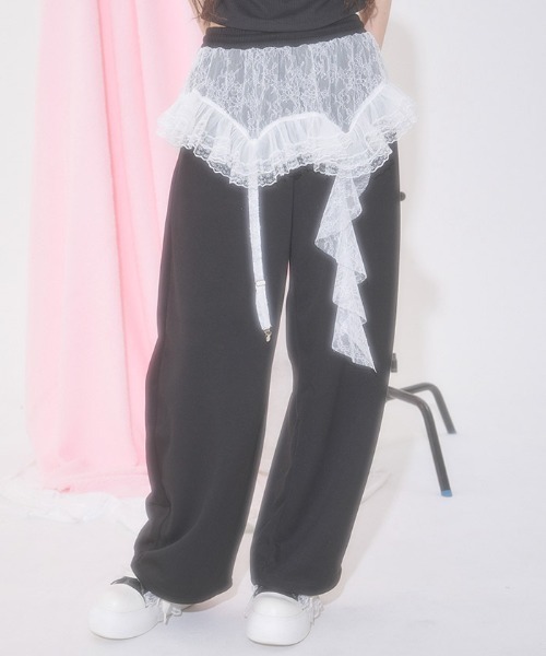 FickleBebe(フィクルベベ)の「アシメレースガーターパンツ(その他パンツ・レディース・ピンク/ブラック/グレー・FREE)」の17枚目の写真