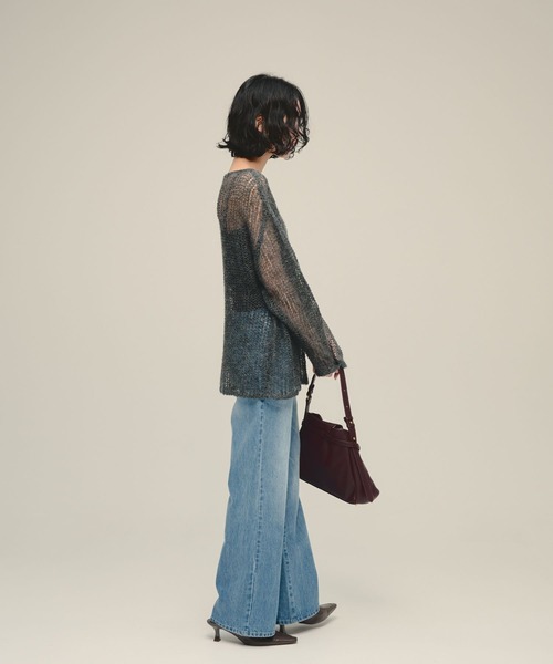 eL(エル)の「【eL】3G Mohair Mesh Pullover/1057223(ニット/セーター・レディース・ピンク/オフホワイト/グレー・FREE)」の16枚目の写真