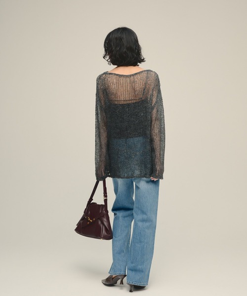 eL(エル)の「【eL】3G Mohair Mesh Pullover/1057223(ニット/セーター・レディース・ピンク/オフホワイト/グレー・FREE)」の17枚目の写真