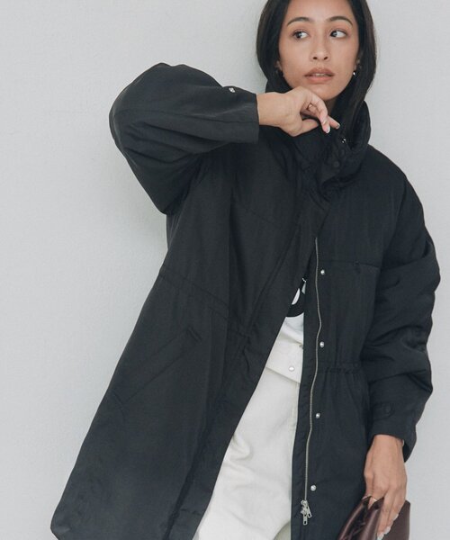 RIVE DROITE(リヴドロワ)の「スタンドカラーパテッドジャケット(秋服/冬服)(その他アウター・レディース・ブラック/カーキ・FREE)」の2枚目の写真