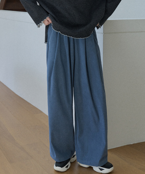 AVANT-G（アバン）の「コーデュロイバンディングワイドパンツ - ブルー（その他パンツ・レディース・その他・FREE）」の2枚目の写真