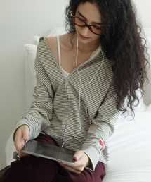 Amber Knitted Stripe Zip-Up