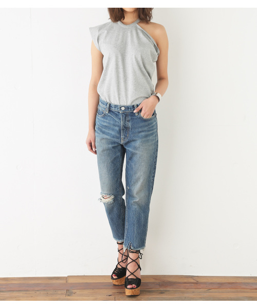 SLY（スライ）の「ﾜﾝｼｮﾙCUT TOPS（Tシャツ/カットソー・レディース・ホワイト/オレンジ系その他/ブラック/トップグレー・FREE）」の10枚目の写真