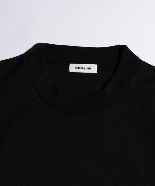 MONKEY TIME(モンキータイム)の「<monkey time> ダブル モックネック 6SL カットソー◆(Tシャツ/カットソー・メンズ・ブラック/ホワイト・LARGE/SMALL/X-LARGE/MEDIUM)」の3枚目の写真