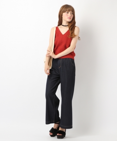 Heather（ヘザー）の「ケーブルキャミタンク  731021（ニット/セーター・レディース・オフホワイト/レッド/ブラック・FREE）」の17枚目の写真