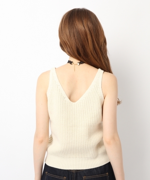 Heather（ヘザー）の「ケーブルキャミタンク  731021（ニット/セーター・レディース・オフホワイト/レッド/ブラック・FREE）」の12枚目の写真