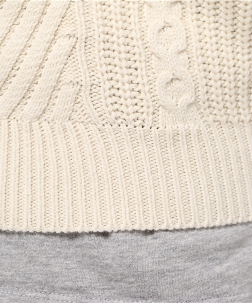 Heather（ヘザー）の「ケーブルキャミタンク  731021（ニット/セーター・レディース・オフホワイト/レッド/ブラック・FREE）」の8枚目の写真