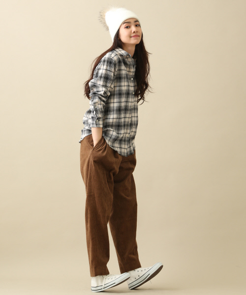 MYSELF ABAHOUSE（マイセルフアバハウス）の「シャーリングタータンチェックレギュラーシャツ（シャツ/ブラウス・レディース・オフホワイト/グレー・SMALL/MEDIUM）」の15枚目の写真