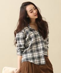 MYSELF ABAHOUSE | シャーリングタータンチェックレギュラーシャツ(シャツ/ブラウス)