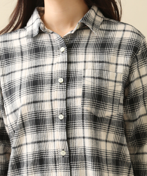 MYSELF ABAHOUSE（マイセルフアバハウス）の「シャーリングタータンチェックレギュラーシャツ（シャツ/ブラウス・レディース・オフホワイト/グレー・SMALL/MEDIUM）」の8枚目の写真