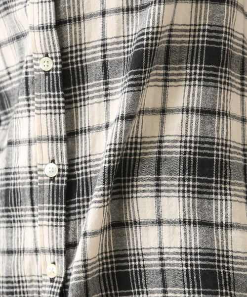 MYSELF ABAHOUSE（マイセルフアバハウス）の「シャーリングタータンチェックレギュラーシャツ（シャツ/ブラウス・レディース・オフホワイト/グレー・SMALL/MEDIUM）」の10枚目の写真