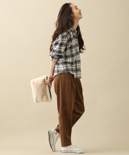 MYSELF ABAHOUSE（マイセルフアバハウス）の「シャーリングタータンチェックレギュラーシャツ（シャツ/ブラウス・レディース・オフホワイト/グレー・SMALL/MEDIUM）」の13枚目の写真