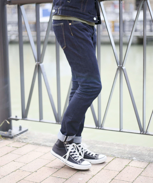 Denime（ドゥニーム）の「【MadeInJapan】NEW Pencil Fit type/タイトシルエットストレッチデニム（デニムパンツ・メンズ・インディゴブルー・30/32/36/34/28）」の3枚目の写真