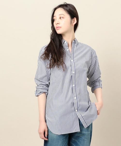 BEAUTY&YOUTH UNITED ARROWS（ビューティーアンドユースユナイテッドアローズ）の「BY TRADITIONAL ロンドンストライプ シャツ ◆（シャツ/ブラウス・レディース・ライトピンク/イエロー/ライトブルー/ネイビー・FREE）」の2枚目の写真
