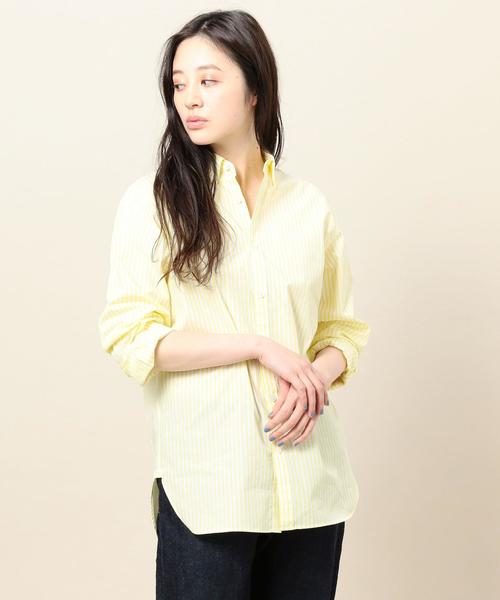 BEAUTY&YOUTH UNITED ARROWS（ビューティーアンドユースユナイテッドアローズ）の「BY TRADITIONAL ロンドンストライプ シャツ ◆（シャツ/ブラウス・レディース・ライトピンク/イエロー/ライトブルー/ネイビー・FREE）」の3枚目の写真