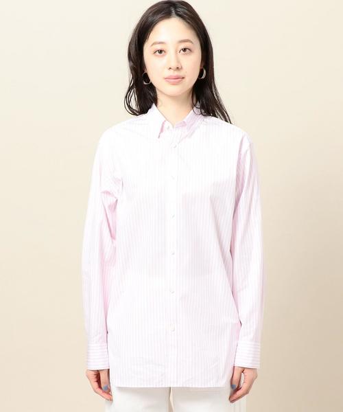BEAUTY&YOUTH UNITED ARROWS（ビューティーアンドユースユナイテッドアローズ）の「BY TRADITIONAL ロンドンストライプ シャツ ◆（シャツ/ブラウス・レディース・ライトピンク/イエロー/ライトブルー/ネイビー・FREE）」の6枚目の写真