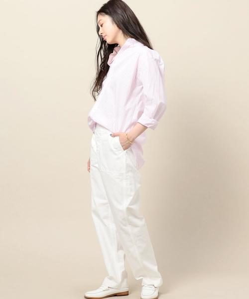 BEAUTY&YOUTH UNITED ARROWS（ビューティーアンドユースユナイテッドアローズ）の「BY TRADITIONAL ロンドンストライプ シャツ ◆（シャツ/ブラウス・レディース・ライトピンク/イエロー/ライトブルー/ネイビー・FREE）」の14枚目の写真