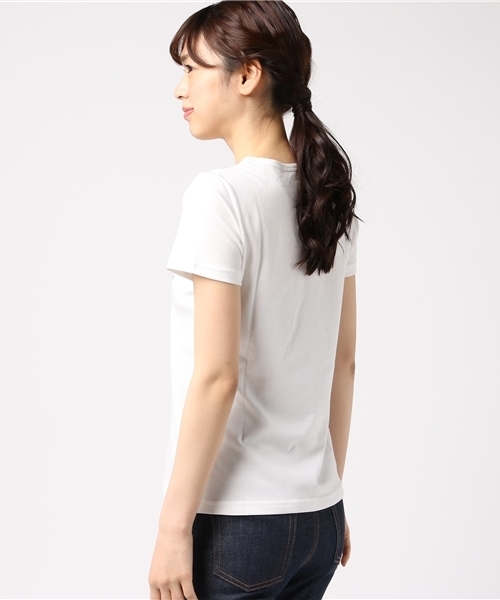 AIGLE（エーグル）の「吸水速乾 フラワーツリー （Tシャツ/カットソー・レディース・ホワイト/ピンク・MEDIUM/SMALL/LARGE）」の4枚目の写真