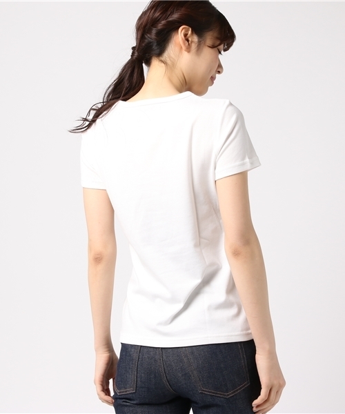 AIGLE（エーグル）の「吸水速乾 フラワーツリー （Tシャツ/カットソー・レディース・ホワイト/ピンク・MEDIUM/SMALL/LARGE）」の5枚目の写真
