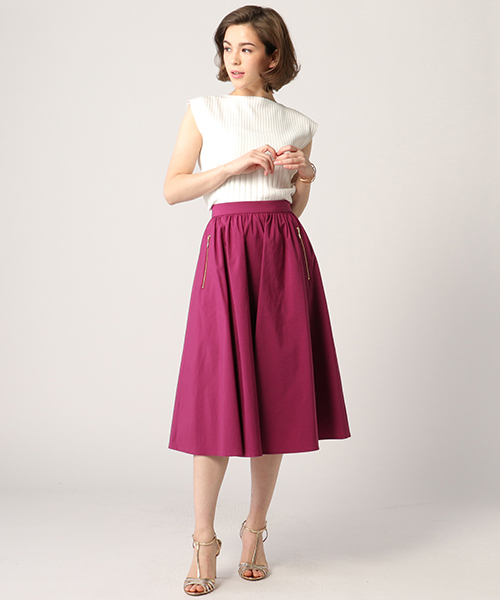 ESTNATION（エストネーション）の「ESTNATION ギャザーフレアースカート（スカート・レディース・パープル/グリーン/イエロー・36/38）」の16枚目の写真