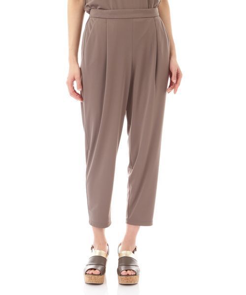 22 OCTOBRE（ヴァンドゥ－オクトーブル）の「ハイゲージスムースパンツ【セットアップ対応商品】（その他パンツ・レディース・ブラウン/ブラック・36/38/40/34）」の3枚目の写真