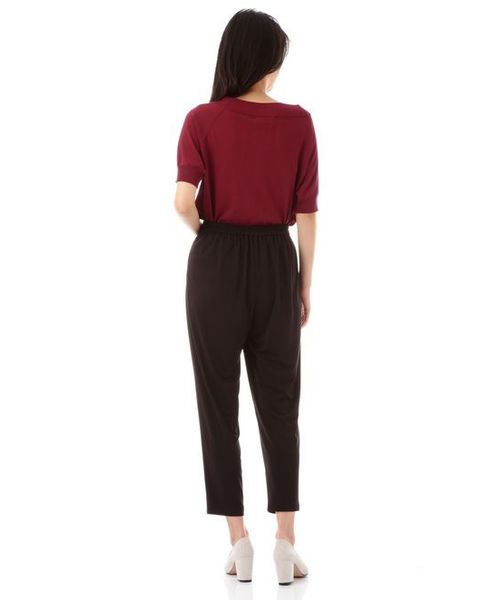 22 OCTOBRE（ヴァンドゥ－オクトーブル）の「ハイゲージスムースパンツ【セットアップ対応商品】（その他パンツ・レディース・ブラウン/ブラック・36/38/40/34）」の7枚目の写真